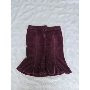 Women's First Kiss Size 3 Maroon Corduroy Skirt